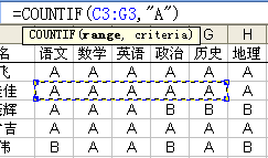 COUNTIF计算个数图2